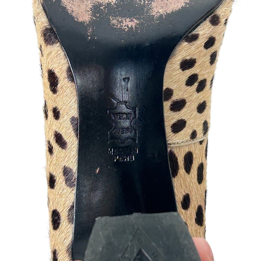 John Fluevog Cheetah Print Calf Hair Big Presence Desmond Leather Heels 7 - Picture 7 of 8
